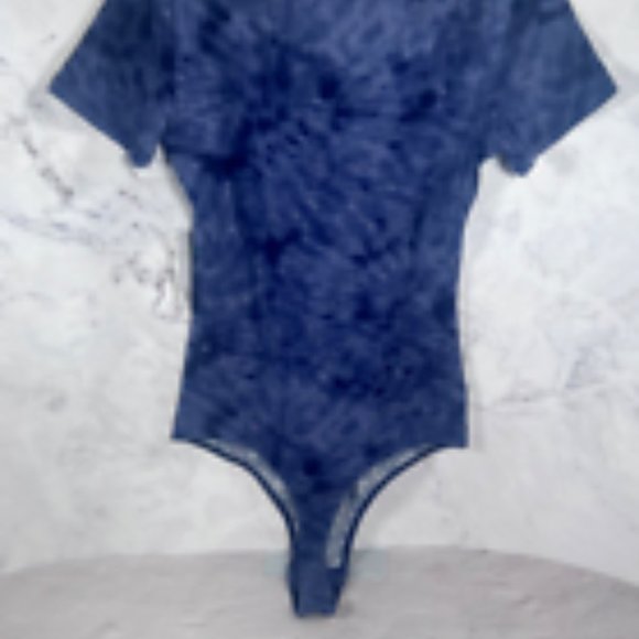 Jenni Tie Dye Square Neck Ribbed Body Suit Size Small - Picture 7 of 7